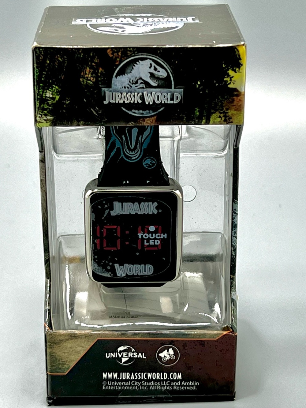 Kids Jurassic Park Touch LED Digital Watch - Black